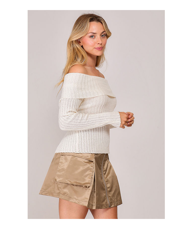 Off the shoulder sweater top 2