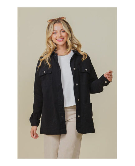 Oversized Denim Jacket 1 Black
