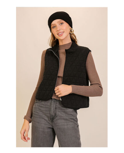 Quilted Zip-Up Vest