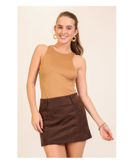 Sleeveless Round Neck  Bodysuit