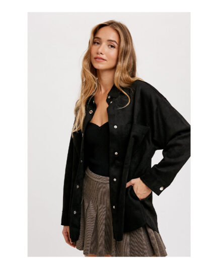 Vegan Suede Shacket 3